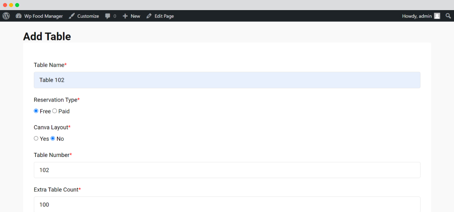 frontend-add Table-Fill Details